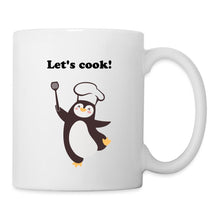 Lade das Bild in den Galerie-Viewer, Pinguin Tasse - Let's cook! - white