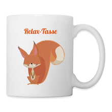Lade das Bild in den Galerie-Viewer, Relax-Tasse mit Eichhörnchen - white