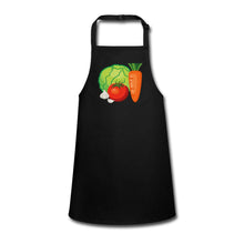 Lade das Bild in den Galerie-Viewer, Schürze für Kinder mit Gemüse - Schwarz
