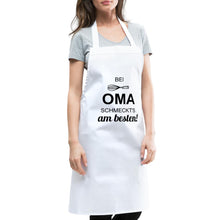Lade das Bild in den Galerie-Viewer, Kochschürze für Damen - bei OMA schmeckt's am besten! - Weiß