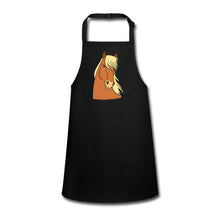 Lade das Bild in den Galerie-Viewer, Kinderschürze mit Pferdekopf - Schwarz
