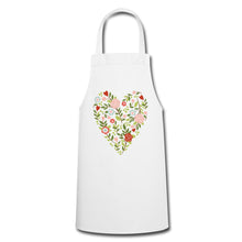 Lade das Bild in den Galerie-Viewer, Schürze mit Blumen und Herz - Weiß
