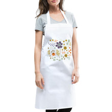 Lade das Bild in den Galerie-Viewer, Kochschürze für Damen mit Blumen - Weiß