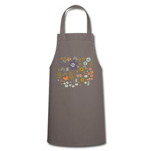 Lade das Bild in den Galerie-Viewer, Kochschürze für Damen mit Blumen - Grau