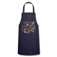 Lade das Bild in den Galerie-Viewer, Kochschürze für Damen mit Blumen - Navy