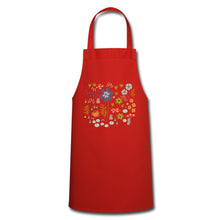 Lade das Bild in den Galerie-Viewer, Kochschürze für Damen mit Blumen - Rot