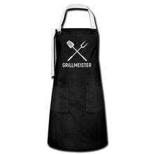 Lade das Bild in den Galerie-Viewer, Kochschürze für Männer - Grillmeister - Schwarz/Weiß