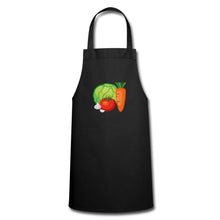 Lade das Bild in den Galerie-Viewer, Kochschürze mit Gemüse - Schwarz