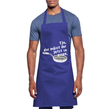 Lade das Bild in den Galerie-Viewer, Kochschürze für Männer - Royalblau