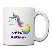 Lade das Bild in den Galerie-Viewer, Einhorn Tasse mit Namen - Weiß
