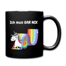 Lade das Bild in den Galerie-Viewer, Tasse mit Einhorn und Spruch - Schwarz