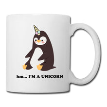 Lade das Bild in den Galerie-Viewer, Pinguin als Einhorn und Spruch - Weiß