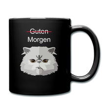 Lade das Bild in den Galerie-Viewer, Tasse mit Katze und Spruch - Schwarz