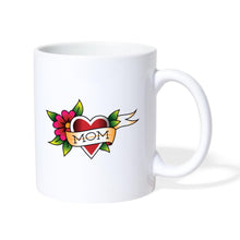 Lade das Bild in den Galerie-Viewer, Mama Tasse mit Herz und Blume weiß - Weiß