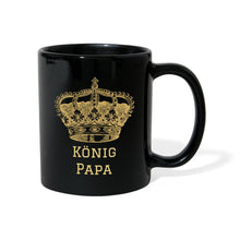 Lade das Bild in den Galerie-Viewer, König Papa - Tasse schwarz - Schwarz