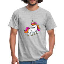 Lade das Bild in den Galerie-Viewer, Männer T-Shirt - Unicorn - Grau meliert