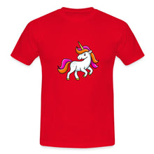 Lade das Bild in den Galerie-Viewer, Männer T-Shirt - Unicorn - Rot