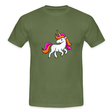 Lade das Bild in den Galerie-Viewer, Männer T-Shirt - Unicorn - Militärgrün