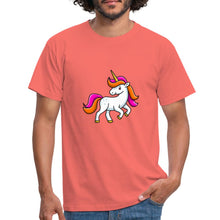 Lade das Bild in den Galerie-Viewer, Männer T-Shirt - Unicorn - Koralle