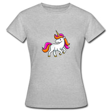 Lade das Bild in den Galerie-Viewer, Frauen T-Shirt - Unicorn - Grau meliert