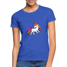 Lade das Bild in den Galerie-Viewer, Frauen T-Shirt - Unicorn - Royalblau