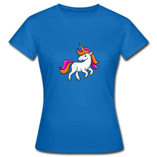 Lade das Bild in den Galerie-Viewer, Frauen T-Shirt - Unicorn - Royalblau