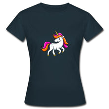 Lade das Bild in den Galerie-Viewer, Frauen T-Shirt - Unicorn - Navy