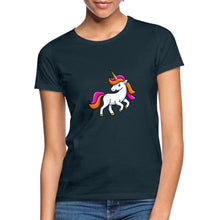 Lade das Bild in den Galerie-Viewer, Frauen T-Shirt - Unicorn - Navy
