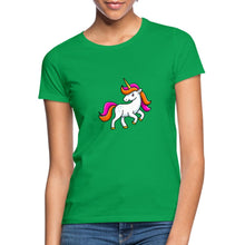 Lade das Bild in den Galerie-Viewer, Frauen T-Shirt - Unicorn - Kelly Green