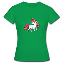 Lade das Bild in den Galerie-Viewer, Frauen T-Shirt - Unicorn - Kelly Green