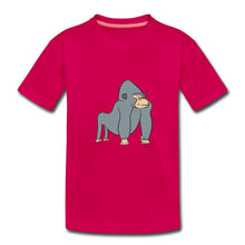 Lade das Bild in den Galerie-Viewer, Kinder T-Shirt mit Gorilla - dunkles Pink
