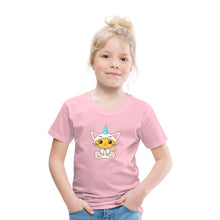 Lade das Bild in den Galerie-Viewer, Kinder T-Shirt - Katze als Einhorn verkleidet - Hellrosa