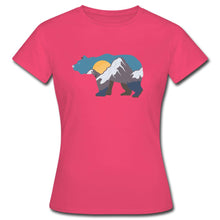 Lade das Bild in den Galerie-Viewer, Frauen T-Shirt mit Bär und Bergen - Azalea