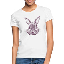 Lade das Bild in den Galerie-Viewer, Frauen T-Shirt mit Hase - Weiß
