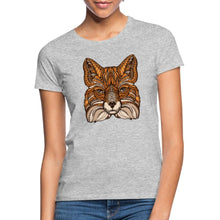 Lade das Bild in den Galerie-Viewer, Frauen T-Shirt - Fuchs - Grau meliert