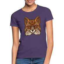 Lade das Bild in den Galerie-Viewer, Frauen T-Shirt - Fuchs - Dunkellila