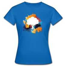 Lade das Bild in den Galerie-Viewer, Frauen T-Shirt - Bunter Baum - Royalblau