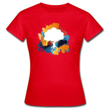 Lade das Bild in den Galerie-Viewer, Frauen T-Shirt - Bunter Baum - Rot