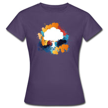 Lade das Bild in den Galerie-Viewer, Frauen T-Shirt - Bunter Baum - Dunkellila