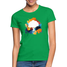 Lade das Bild in den Galerie-Viewer, Frauen T-Shirt - Bunter Baum - Kelly Green