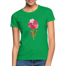 Lade das Bild in den Galerie-Viewer, Frauen T-Shirt - blühende Blume - Kelly Green