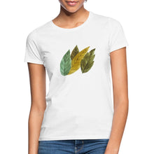 Lade das Bild in den Galerie-Viewer, Frauen T-Shirt - Blätter - Weiß