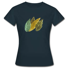 Lade das Bild in den Galerie-Viewer, Frauen T-Shirt - Blätter - Navy