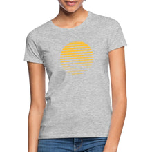 Lade das Bild in den Galerie-Viewer, Frauen T-Shirt - Sonnenuntergang - Grau meliert