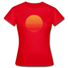 Lade das Bild in den Galerie-Viewer, Frauen T-Shirt - Sonnenuntergang - Rot
