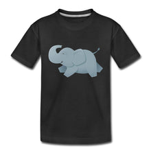 Lade das Bild in den Galerie-Viewer, Kinder T-Shirt - glücklicher Elefant - Schwarz
