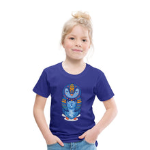 Lade das Bild in den Galerie-Viewer, Kinder T-Shirt - Pinguin Mama mit Baby - Königsblau
