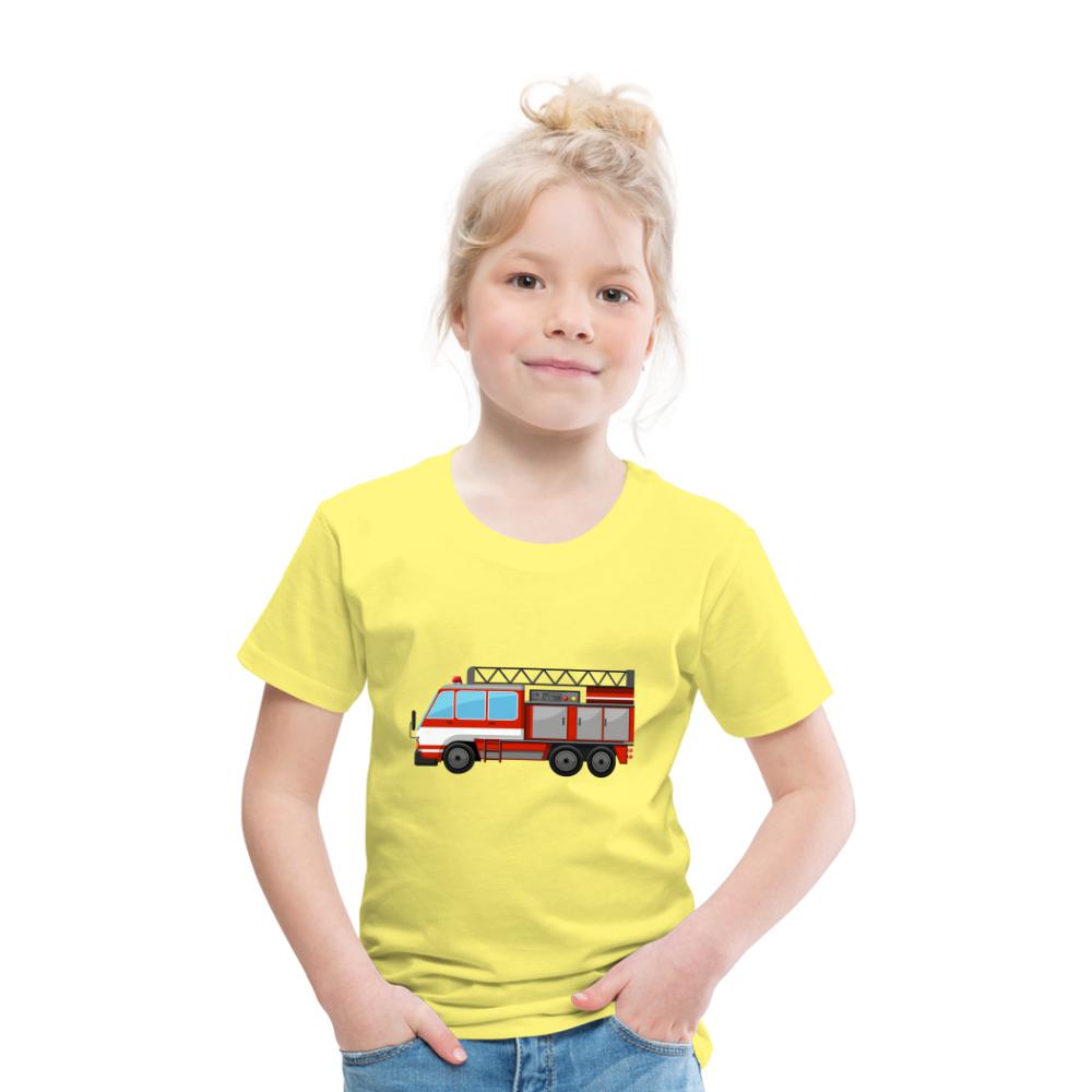 Kinder T-Shirt - Feuerwehr - Gelb