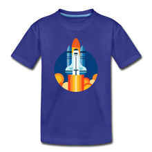 Lade das Bild in den Galerie-Viewer, Kinder T-Shirt - Space Shuttle startet - Königsblau
