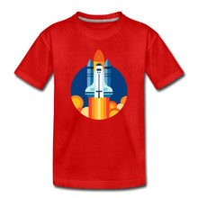 Lade das Bild in den Galerie-Viewer, Kinder T-Shirt - Space Shuttle startet - Rot
